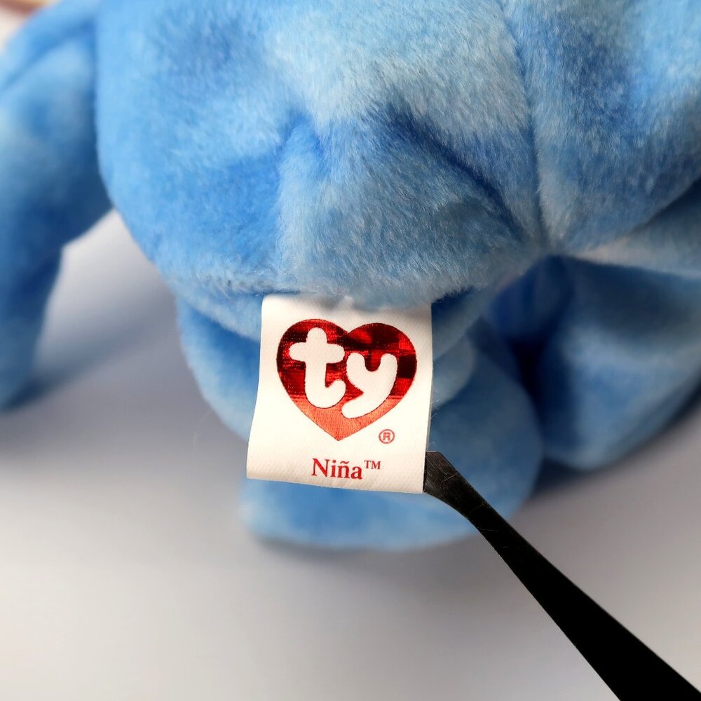 TY Beanie Baby - Nina the Bear (Internet Exclusive) | MWMT Mint Tags | Retired - Picture 9 of 16